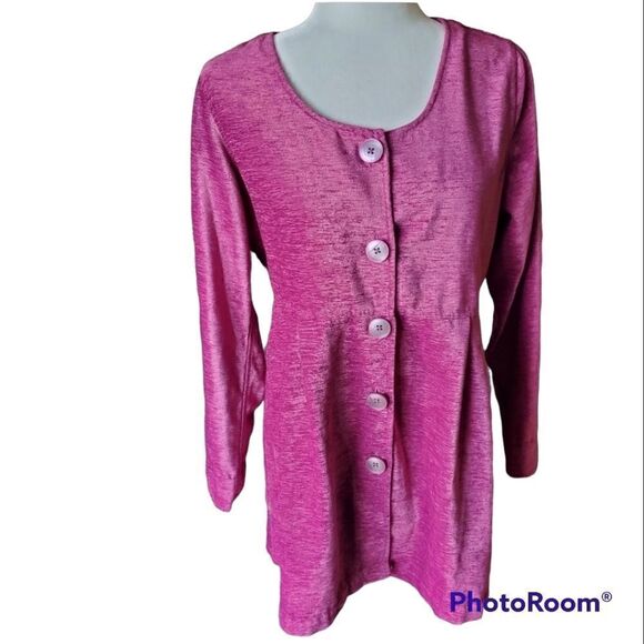 Soft Surroundings Fiona Fuschia Chenille shirt - Picture 11 of 11
